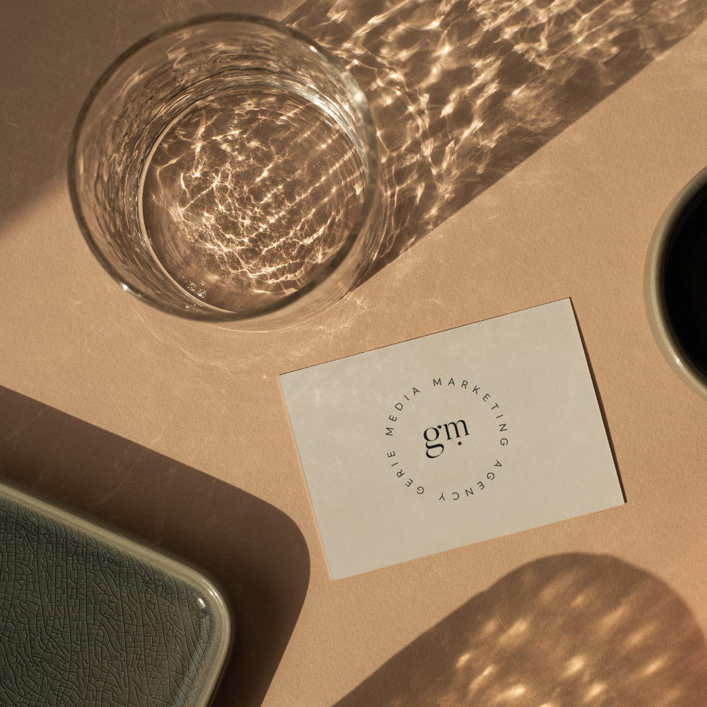 Blank Business Card with Ceramic and Glassware