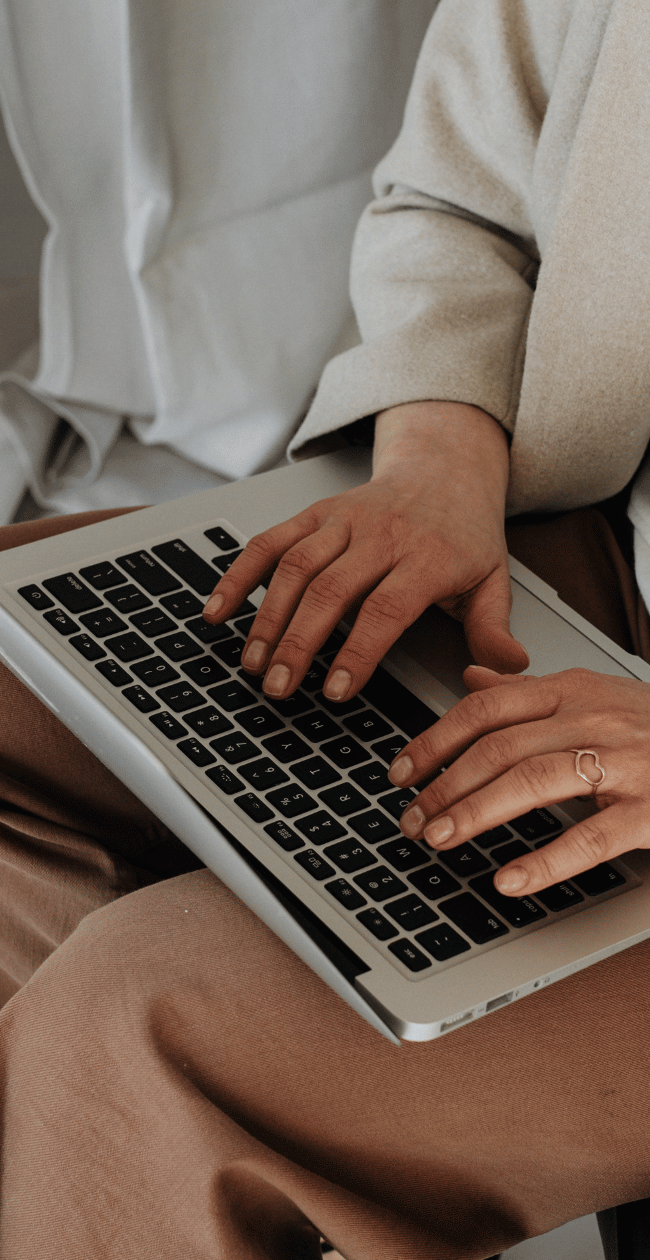 business woman working on laptop